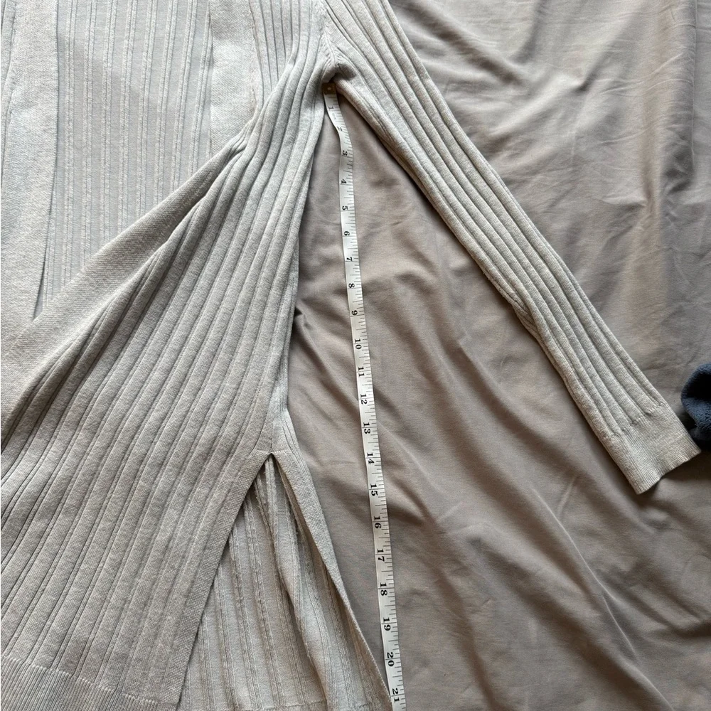 Light Gray Ribbed Cardigan - Picture 6 of 6